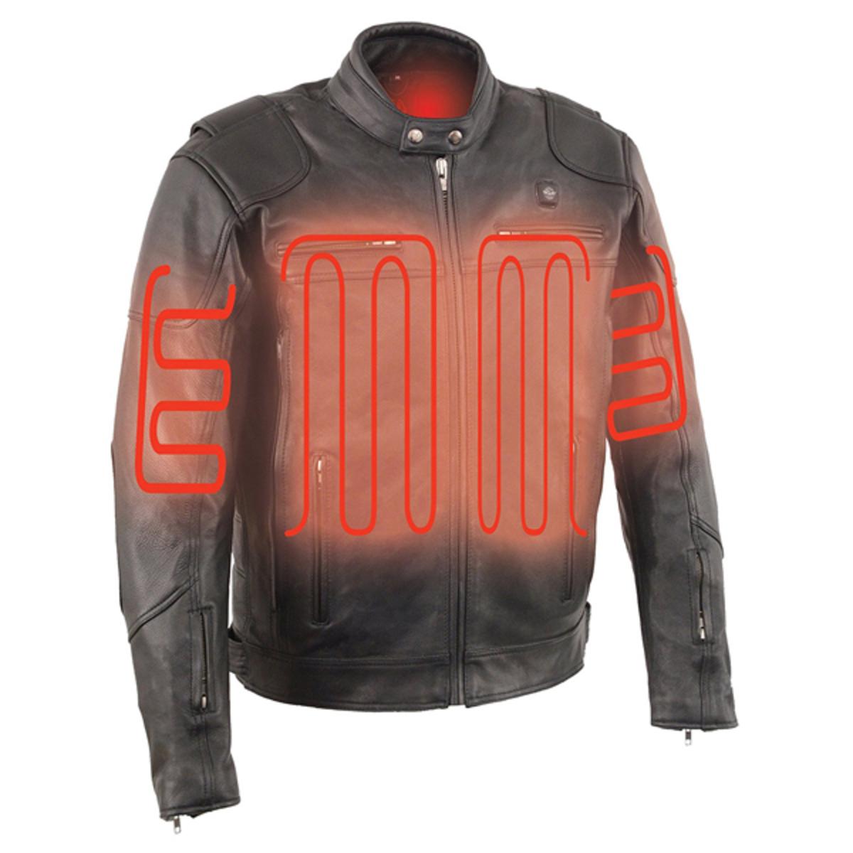 Milwaukee Leather Men's 12V Heated Motorcycle Jacket