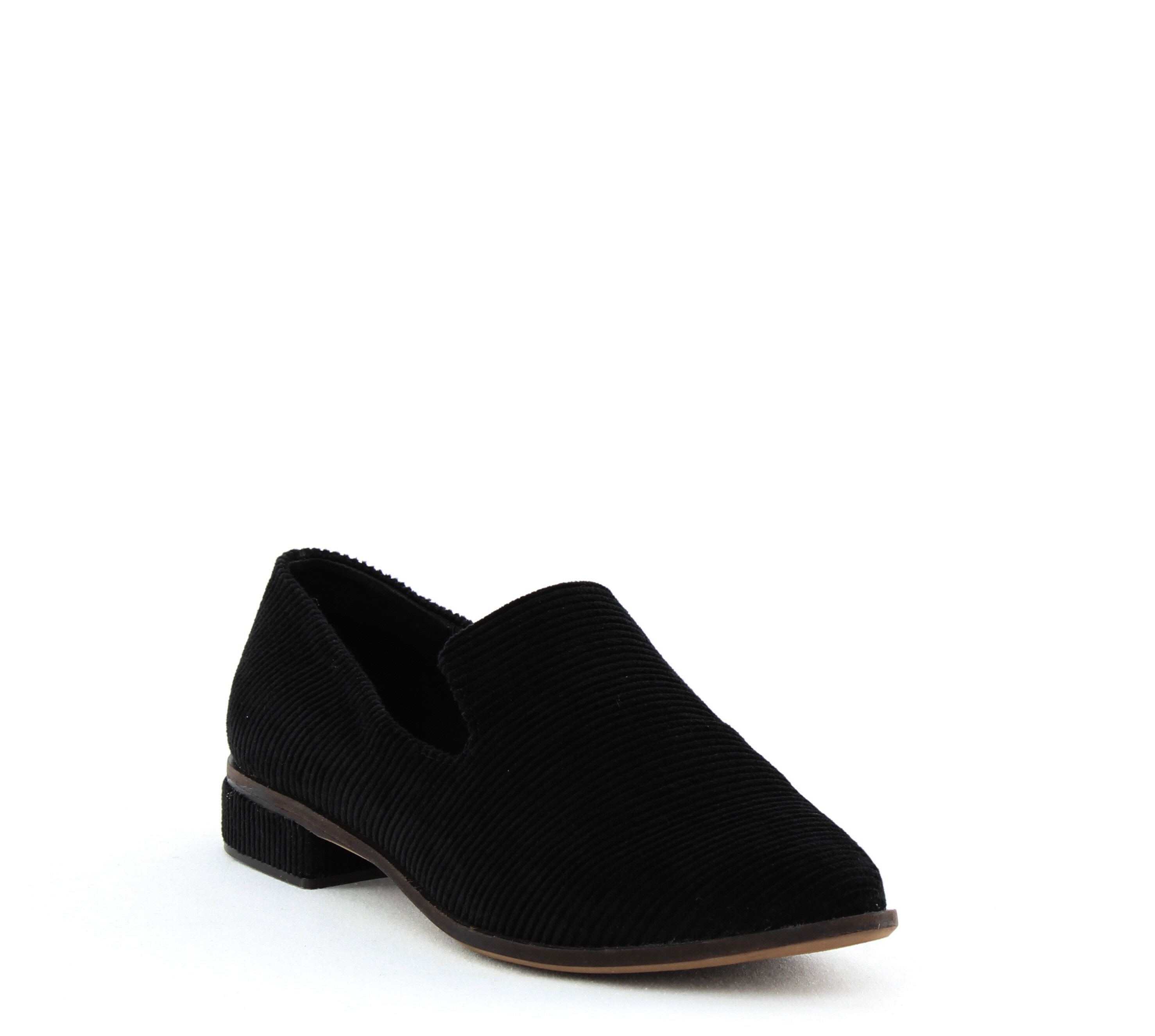 simple black loafers