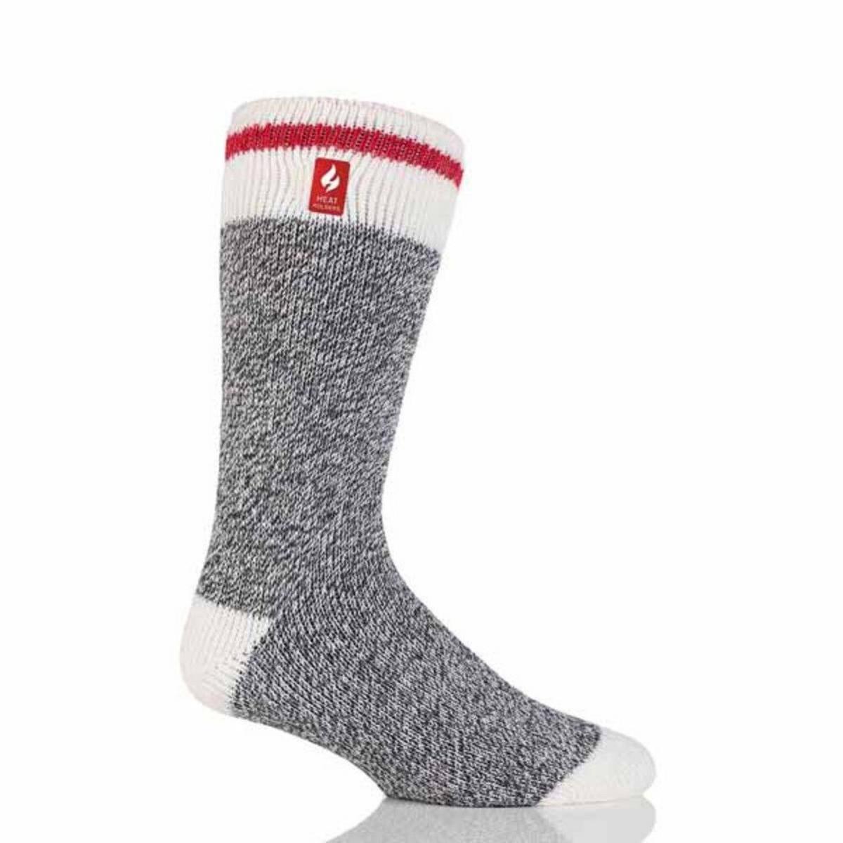 Heat Holders® Men's Original Cream Block Twist Crew Socks