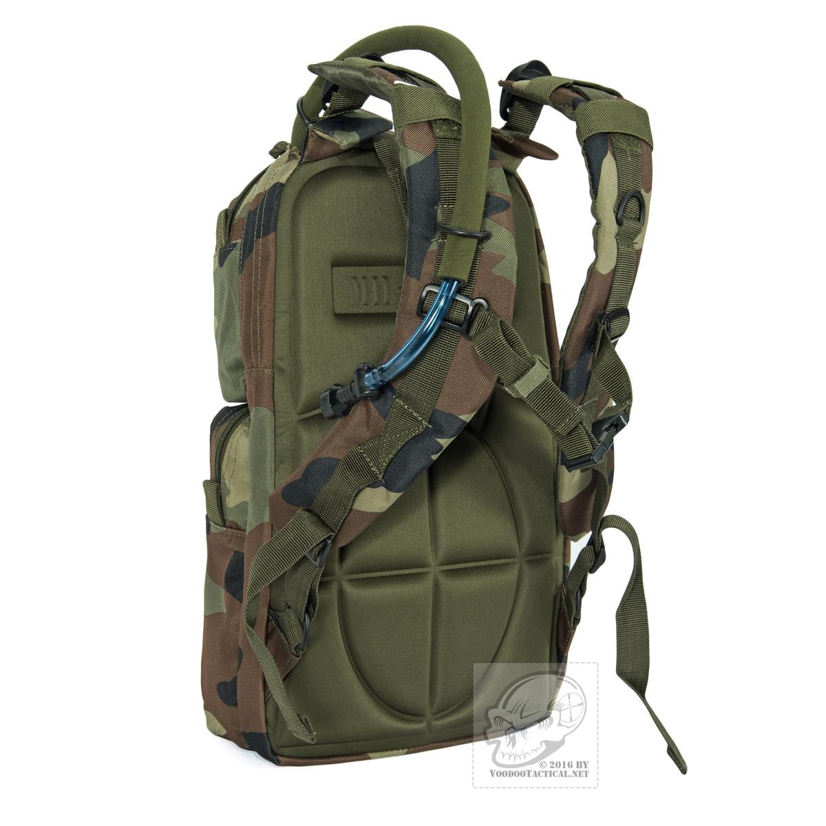 Voodoo Tactical Merced Hydration Pack MOLLE H2O Carrier with Bladder Woodland