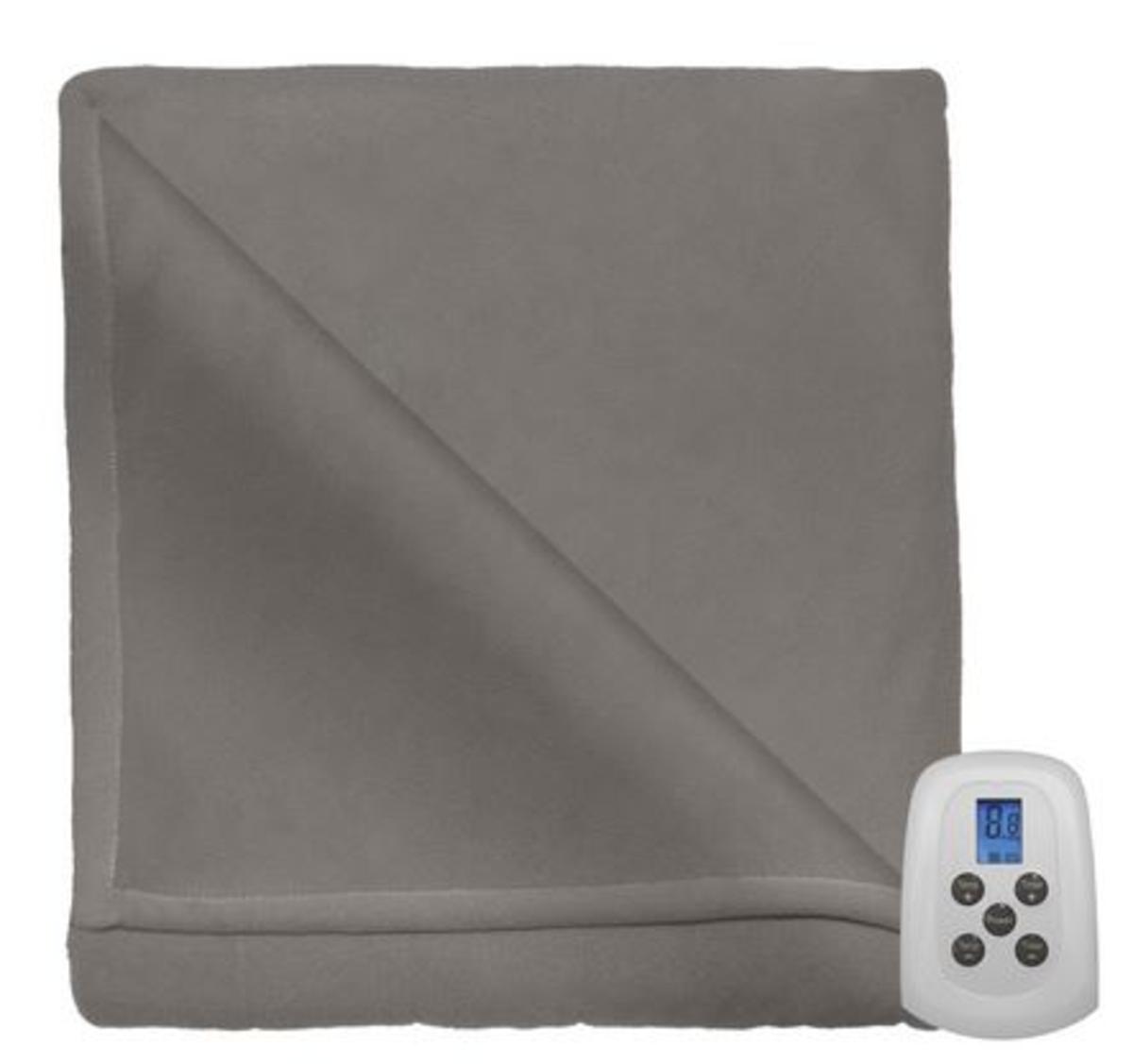 Serta Fleece Heated Blanket With Programmable Digital Controller Full