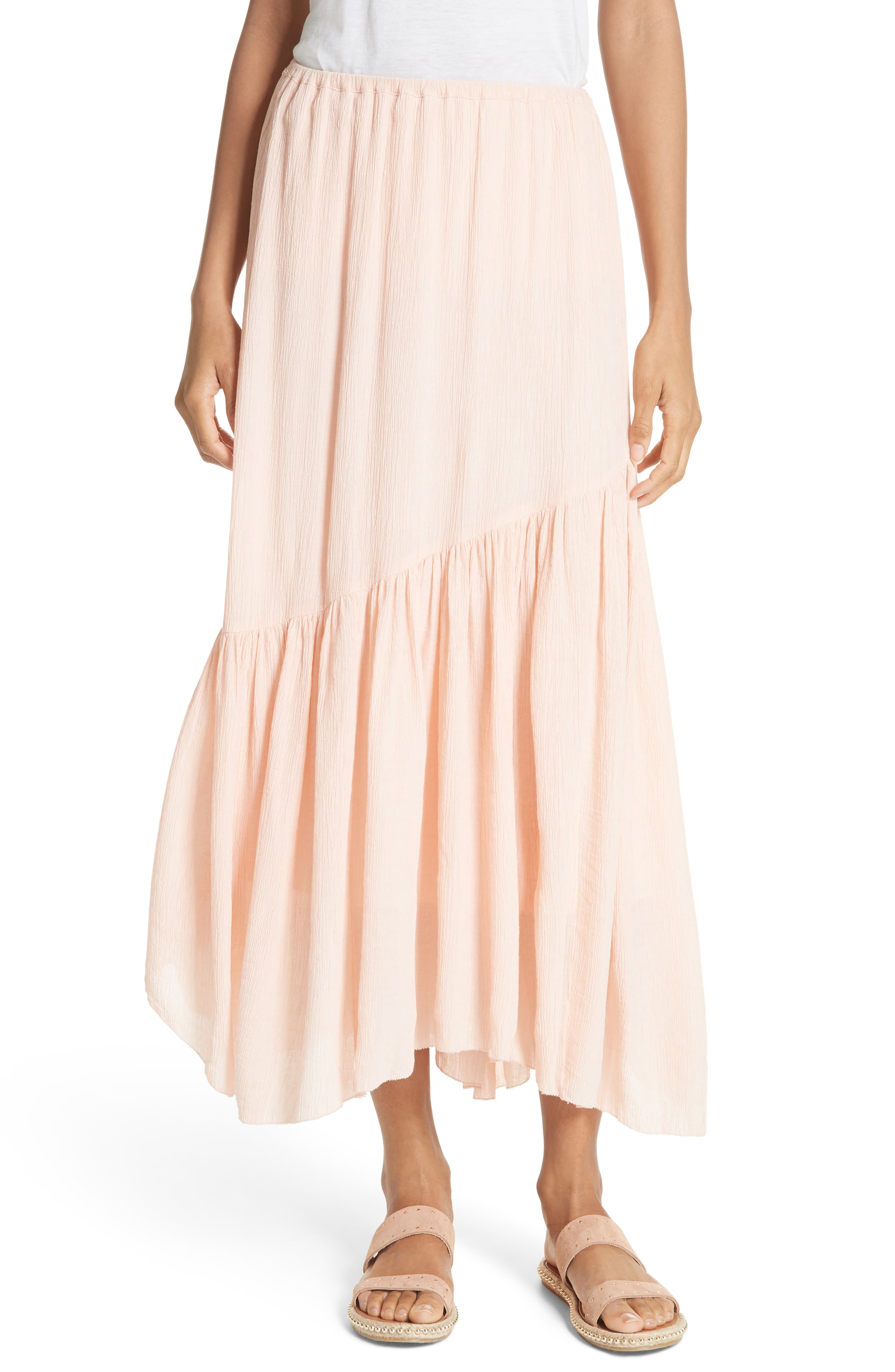 Joie | Hiwalani B Textured Maxi Skirt | Pink | L | eBay