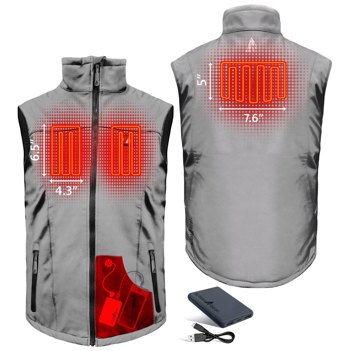 ActionHeat 5V Men's Softshell Battery Heated Vest - Picture 9 of 10