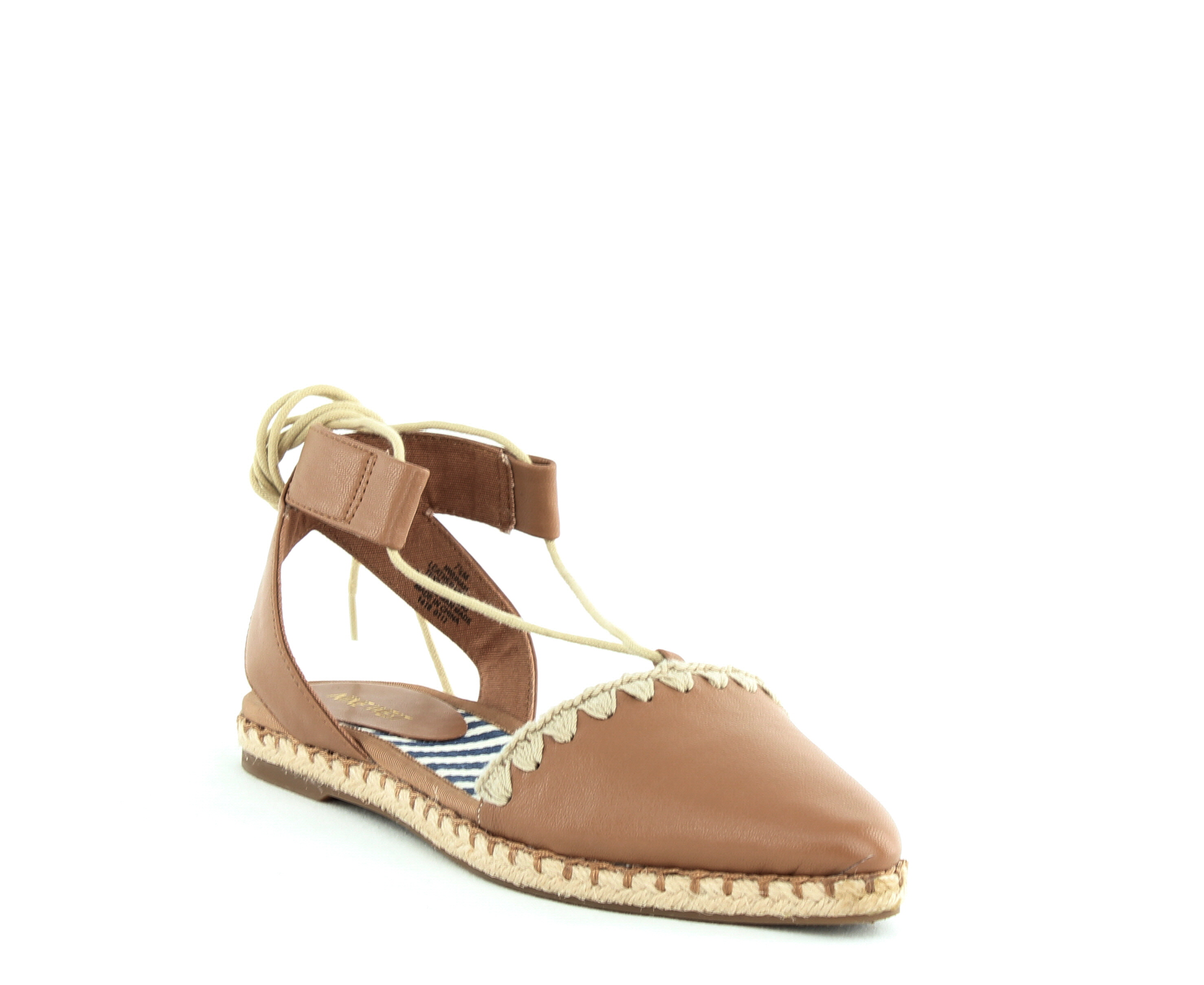 Nine West | Unah Pointed Toe Flat Lace up Sandals | Brown | 7.5 M | eBay
