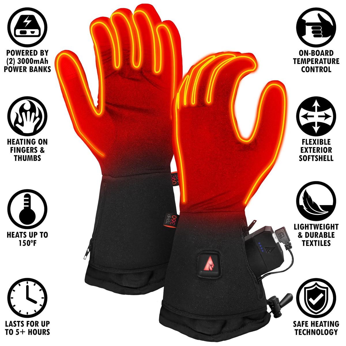 Temp360 5V Men's Heated Glove Liners S/M