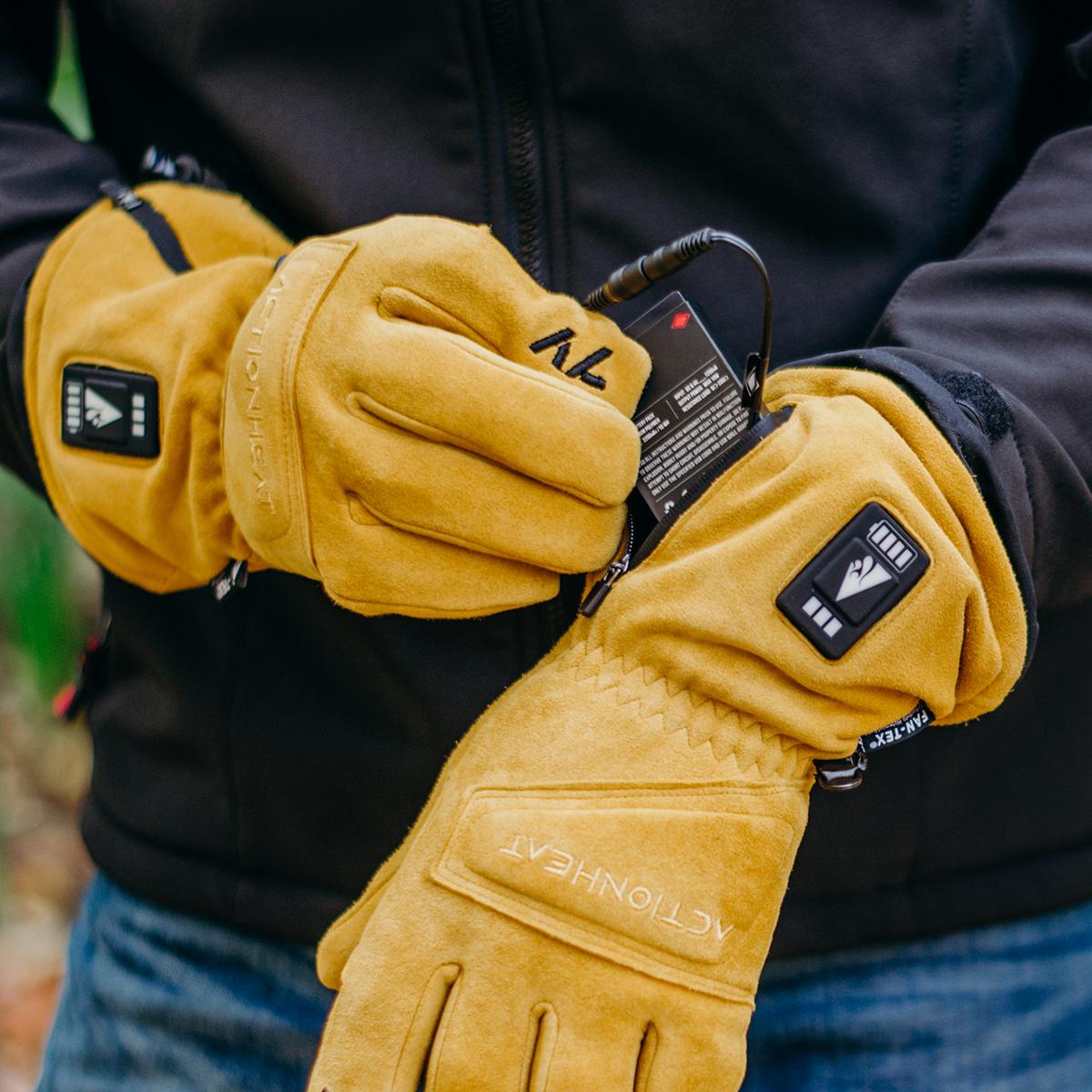 ActionHeat 7V Rugged Leather Heated Work Gloves S