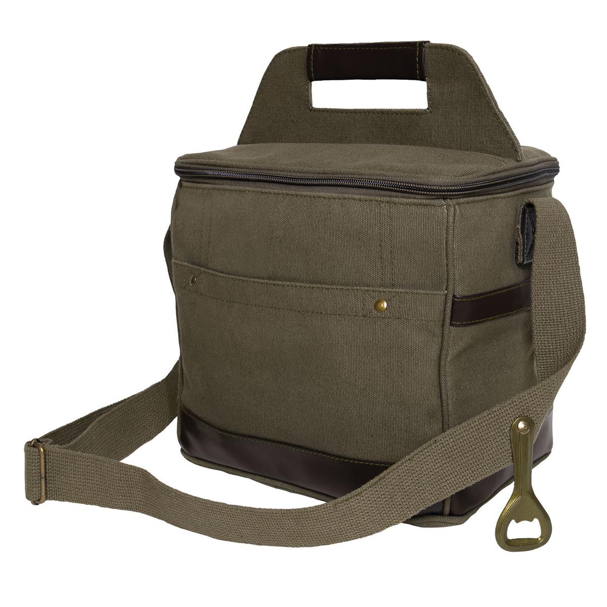 canvas insulated cooler bag