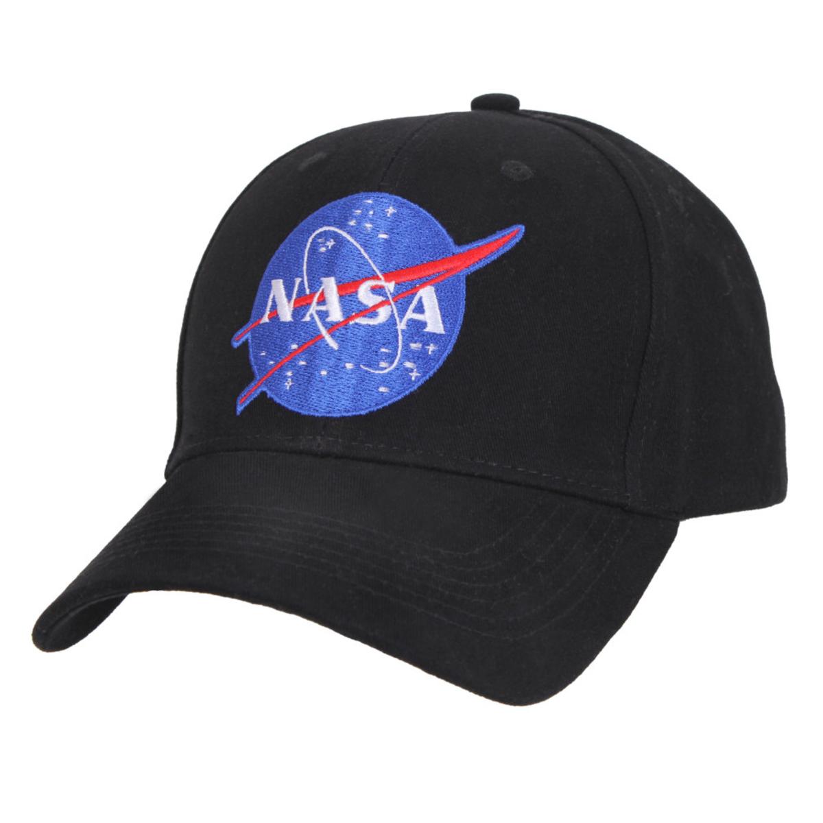Rothco NASA Low Pro Cap, Space Exploration Low Profile Cap, Black, OSFM