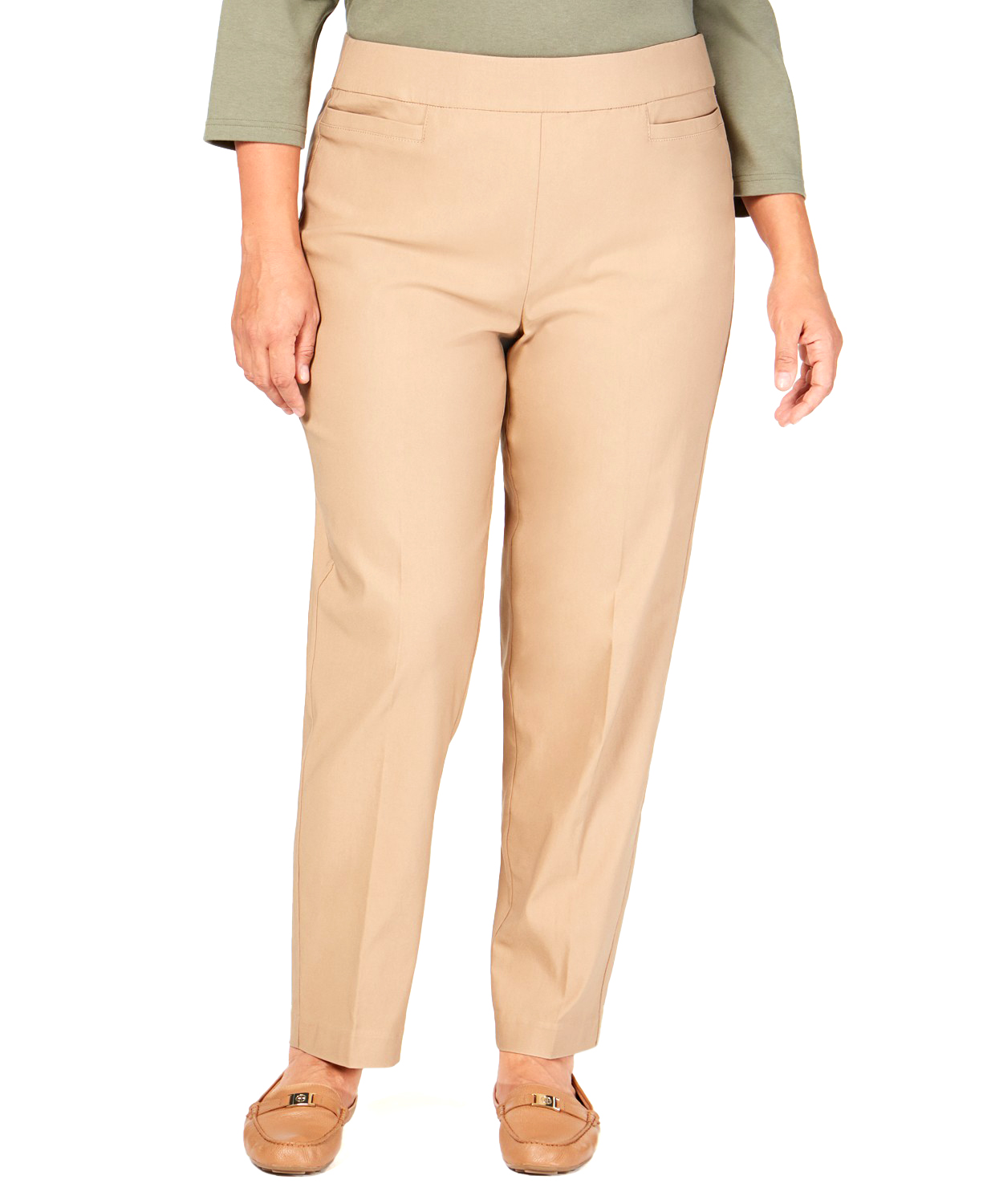 Alfred Dunner | Plus Size Classic Allure Tummy Control Pull-On Pants ...